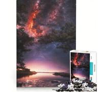 Puzzle per ragazzi da 1000 pezzi: Via Lattea sul lago gioco fai-da-te stimola la memoria con poster e foglio di curiosità abbinati 50x75cm
