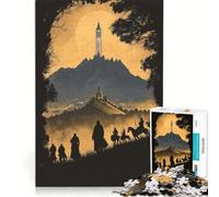 Puzzle per ragazzi da 1000 pezzi, Viaggio fantastico alla torre, gioco rompicapo, divertente e spiritoso, compleanno e Natale 38x52cm