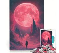 Puzzle per ragazzi da 1000 pezzi Viaggio sotto la luna rossa gioco educativo difficile collezione d'artista belle arti 50x75cm