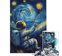 Puzzle per ragazzi da 1000 pezzi viaggio spaziale tra gli astronauti Giocattolo avvincente per coltivare la pazienza divertente antistress regalo per donne e uomini (dimensioni 75x50cm)