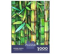 Puzzle Per Ragazzi Da 1000 Pezzi Vibrant Bamboo Forest Illustration Puzzle Per Adulti Gioco Pratico Per Divertimento in Famiglia Attività Divertenti A Casa, 52x38cm/1000pcs