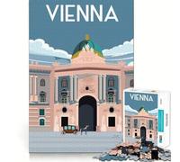 Puzzle per ragazzi da 1000 pezzi Vienna Austria Taglio preciso Decorazione Giocattolo creativo divertente Pace Gioco Gioco Natale Opera d'arte (38x26cm)