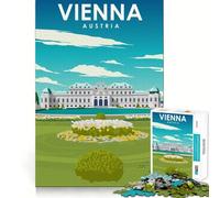 Puzzle per ragazzi da 1000 pezzi, Vienna, Austria, tema viaggio, arte, bordi perfetti, divertente gioco di abilità mentale, gioco tranquillo, compleanno, arte (50x75cm)
