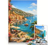 Puzzle per ragazzi da 1000 pezzi, Vilefranche-sur-Mer, Francia, giochi divertenti, allena la mente e la mano, adatto come decorazione da scrivania 38x52cm
