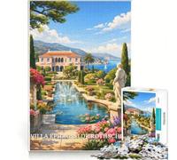 Puzzle per ragazzi da 1000 pezzi Villa Ephrussi De Rothschild, gioco rilassante, analisi e logica, per migliorare l'amore tra le coppie 38x52cm