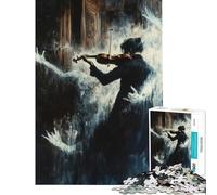 Puzzle per ragazzi da 1000 pezzi "Violinista nella nebbia" - Attività divertenti da fare in casa - Decorazione per la casa - Gioco pratico per ragazzi dai 14 anni in su (38x52cm)