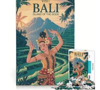 Puzzle per ragazzi da 1000 pezzi: Visita Bali l'isola degli dei Gioco rompicapo stimolante da completare regalo per amici e familiari 38x26cm