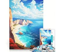 Puzzle per ragazzi da 1000 pezzi "Visita la Grecia" dipinto ad olio gioco impossibile decorazione per la casa collezione d'artista belle arti 38x26cm