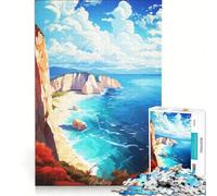 Puzzle per ragazzi da 1000 pezzi visita la Grecia dipinto ad olio gioco pratico difficile e stimolante regalo per chi cerca un gioco impegnativo 38x52cm