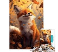Puzzle per ragazzi da 1000 pezzi Volpe autunnale Serenità Puzzle per ragazzi modello da assemblare Ogni pezzo è unico compleanni e occasioni speciali 38x52cm