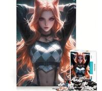 Puzzle per ragazzi da 1000 pezzi, Volpe Guerriera Feroce, Gioco Educativo, Migliora la Memoria, Regalo di Compleanno, Regalo, 38x26cm