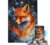 Puzzle per ragazzi da 1000 pezzi Volpe nel Cosmo gioco interattivo gioco intellettuale ottimo regalo sfida impegnativa (dimensioni 38x26cm)