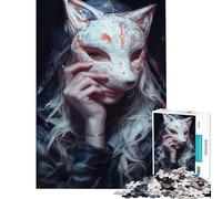Puzzle per ragazzi da 1000 pezzi volpe segreta ragazza giochi per famiglie gioco stimolante giocattolo ottimo regalo per chi ama giocare e alleviare lo stress (dimensioni 75x50cm)