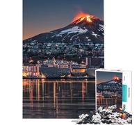 Puzzle per ragazzi da 1000 pezzi vulcano Dundee Puzzle per adulti gioco per famiglie migliora la memoria ideale come regalo (dimensioni 38x26cm)