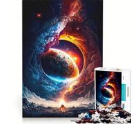 Puzzle per ragazzi da 1000 pezzi: Vulcano marziano gioco fai-da-te stimola la memoria con poster e foglio di curiosità abbinati 38x26cm