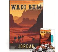 Puzzle per ragazzi da 1000 pezzi: Wadi Rum in Giordania Gioco divertente, allena la mente e la mano Adatto come decorazione da scrivania 38x52cm