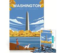 Puzzle per ragazzi da 1000 pezzi Washington Flawless Edge Divertente gioco mentale Regalo Cozy Fun Time Decorazione natalizia da parete (38x52cm)