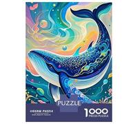 Puzzle Per Ragazzi Da 1000 Pezzi Whale in Colorful Abstract Ocean Puzzle Antistress Giocattoli Difficili Regali Di Compleanno E Unici 38x26cm/1000pcs