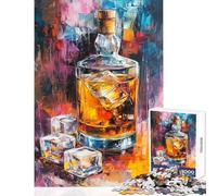 Puzzle per ragazzi da 1000 pezzi Whiskey & Ice Una vivace natura morta Puzzle Giochi per famiglie Schema di assemblaggio Offerta Regalo per tutta la famiglia (Dimensioni 50x75cm)