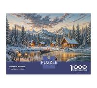 Puzzle Per Ragazzi Da 1000 Pezzi Winter Cabin Retreat Puzzle Giochi Rilassanti Difficili Divertenti Attività A Casa, 52x38cm/1000pcs