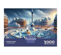 Puzzle Per Ragazzi Da 1000 Pezzi Winter Wonderland in London Puzzle Giochi Rilassanti Difficili Divertenti Attività A Casa, 38x26cm/1000pcs