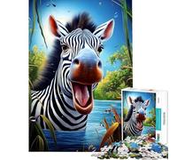 Puzzle per ragazzi da 1000 pezzi Zebra Happy Safari Day Puzzle da 1000 pezzi Giocattolo fai da te per divertimento in famiglia Gioco stimolante per tutta la famiglia (38x52cm)