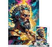 Puzzle per ragazzi da 1000 pezzi Zeus︰ Re del Monte Olimpo Gioco rompicapo Vacanza a casa Passatempo Decorazione per la casa Giocattolo Interazione genitore-figlio (38x26cm)