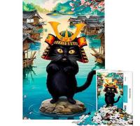 Puzzle per ragazzi da 1000 pezziAvventura del gatto samurai Un'opera d'arte stimolante da completare un giocattolo educativo adatto a persone dai 14 anni in su (50x75cm)
