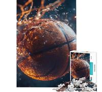 Puzzle per ragazzi da 1000 pezziPallacanestro attraverso la rete scintille per compleanno Natale attività in famiglia giochi divertenti per ragazzi dai 14 anni in su (38x52cm)