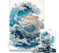 Puzzle per ragazzi "La Grande Onda", 1000 pezzi, attività per migliorare la memoria, da assemblare a casa, regalo perfetto 38x26cm