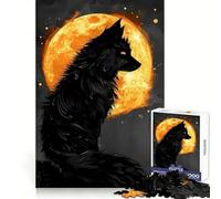 Puzzle per ragazzi "Lupo nella luna piena" da 1000 pezzi, stimola la memoria, divertimento libero, taglio di qualità, regalo di compleanno (50x75cm)