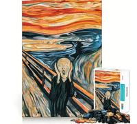 Puzzle per ragazzi "L'Urlo" di Edvard Munch, 1000 pezzi, attività per migliorare la memoria, da assemblare a casa, regalo perfetto 38x52cm