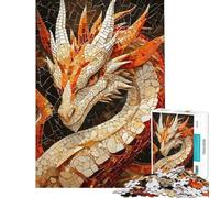 Puzzle per ragazzi mosaico misterioso del drago da 1000 pezzi Gioco divertente per adulti che migliora la memoria compleanno e Natale (dimensioni 50x75cm)