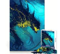 Puzzle per ragazzi "Mostro marino nelle profondità blu", 1000 pezzi, rompicapo rilassante, immagine da assemblare, regalo speciale (50x75cm)