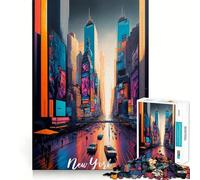 Puzzle per ragazzi "New York Times Square", 1000 pezzi, gioco di logica e antistress, ideale come regalo di compleanno (38x26cm)
