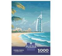 Puzzle Per Ragazzi Puzzle Da 1000 Pezzi Burj Al Arab Dubai Per Adulti Gioco Pratico Decorazione Da Parete Regali Di Natale E Compleanno 52x38cm/1000pcs