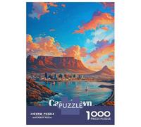 Puzzle Per Ragazzi Puzzle Da 1000 Pezzi Cape Town South Africa Sunset Per Adulti Gioco Pratico Decorazione Da Parete Regali Di Natale E Compleanno 38x26cm/1000pcs