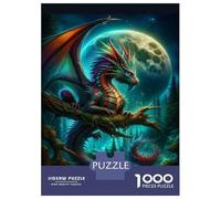 Puzzle Per Ragazzi Puzzle Da 1000 Pezzi Fantasy Dragon Wall Art Print-4 Giochi Rilassanti Sfida Difficile Attività Divertenti A Casa 52x38cm/1000pcs