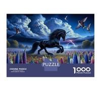 Puzzle Per Ragazzi Puzzle Da 1000 Pezzi Fantasy Unicorn Garden Giochi Rilassanti Sfida Difficile Attività Divertenti A Casa 52x38cm/1000pcs