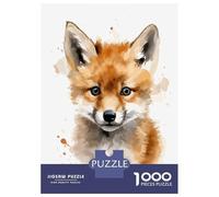 Puzzle Per Ragazzi Puzzle Da 1000 Pezzi Fox Watercolor Art Giochi Rilassanti Sfida Difficile Attività Divertenti A Casa 70x50cm/1000pcs