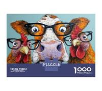 Puzzle Per Ragazzi Puzzle Da 1000 Pezzi Funny Farm Animal Art Print-1 Giochi Rilassanti Sfida Difficile Attività Divertenti A Casa 38x26cm/1000pcs