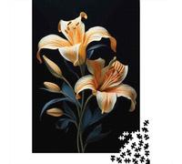 Puzzle Per Ragazzi Puzzle Da 1000 Pezzi Orange Lily Flower Art Print Giochi Rilassanti Sfida Difficile Attività Divertenti A Casa 70x50cm/1000pcs