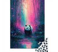 Puzzle Per Ragazzi Puzzle Da 1000 Pezzi Panda Bamboo Forest Reflection Giochi Rilassanti Sfida Difficile Attività Divertenti A Casa 52x38cm/1000pcs
