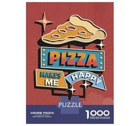 Puzzle Per Ragazzi Puzzle Da 1000 Pezzi Pizza Makes Me Happy Giochi Rilassanti Sfida Difficile Attività Divertenti A Casa 70x50cm/1000pcs