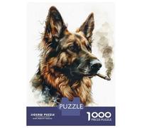 Puzzle Per Ragazzi Puzzle Da 1000 Pezzi Smoking German Shepherd Giochi Rilassanti Sfida Difficile Attività Divertenti A Casa 70x50cm/1000pcs