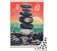 Puzzle Per Ragazzi Puzzle Da 1000 Pezzi Stones Balance Art Print Giochi Rilassanti Sfida Difficile Attività Divertenti A Casa 52x38cm/1000pcs