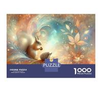 Puzzle Per Ragazzi Puzzle Da 1000 Pezzi Whimsical Squirrel & Hedgehog Artwork Giochi Rilassanti Sfida Difficile Attività Divertenti A Casa 52x38cm/1000pcs