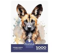 Puzzle Per Ragazzi Puzzle Da 1000 Pezzi Wild African Dog Giochi Rilassanti Sfida Difficile Attività Divertenti A Casa 38x26cm/1000pcs