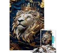 Puzzle per ragazzi puzzle Kintsugi del Re Leone da 1000 pezzi per adulti gioco divertente che migliora la memoria compleanno e Natale (dimensioni 50x75cm)