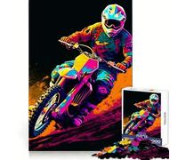 Puzzle per ragazzi Splashes Motocross, 1000 pezzi, per rafforzare la memoria, semplice, divertente, di qualità, regalo memorabile 38x52cm